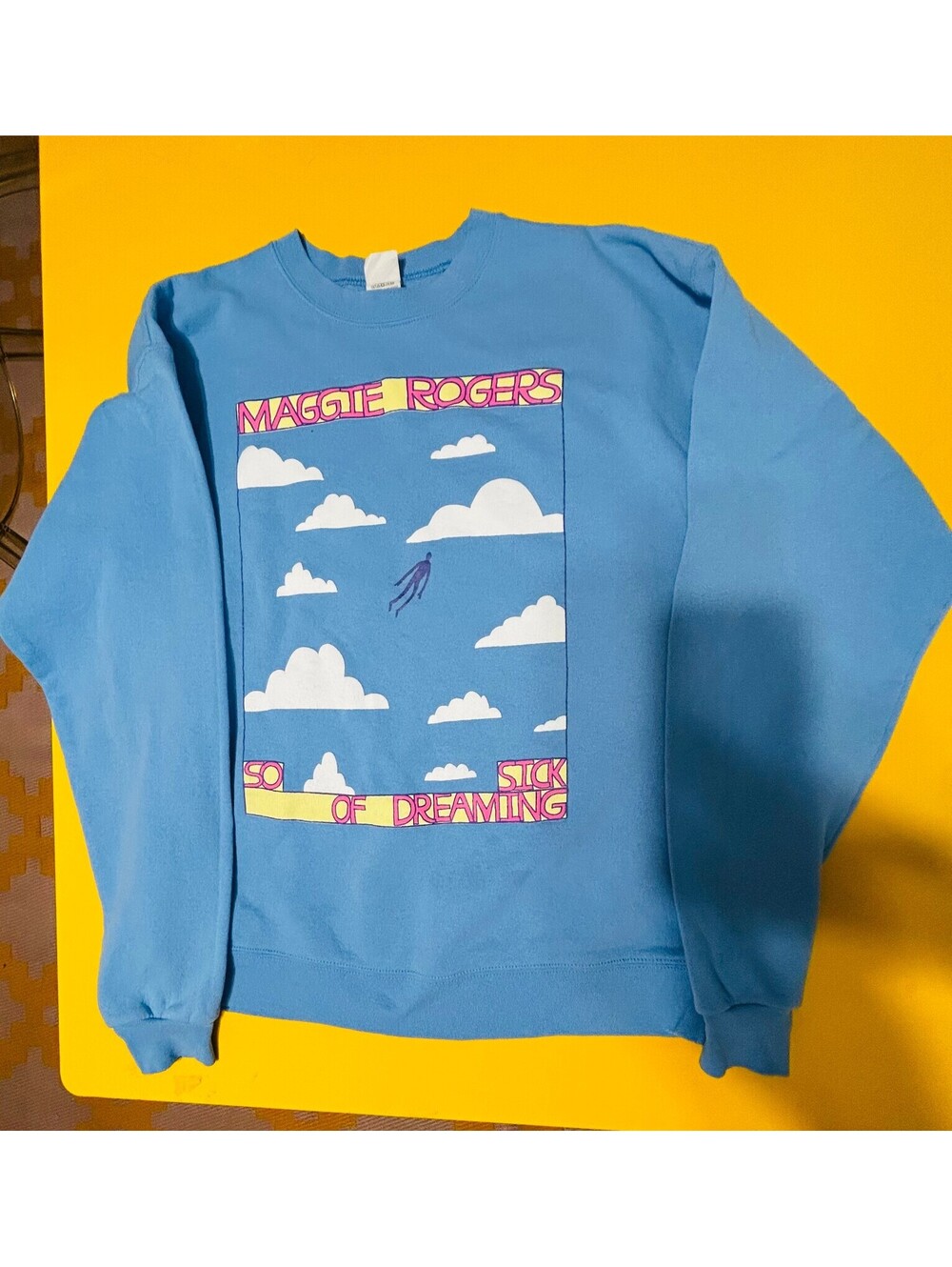 Maggie Rogers So Sick of Dreaming Sweatshirt Blue Tour Merch Crewneck Medium M